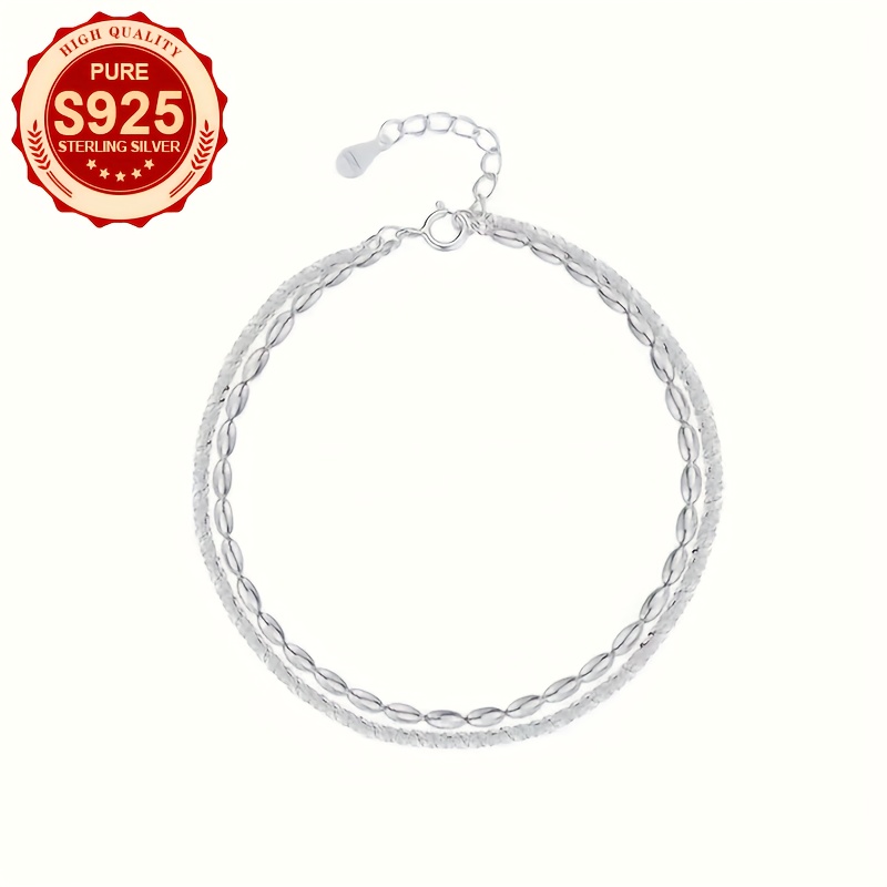 S925 Silver and Olive Bracelet Blingbling for Women